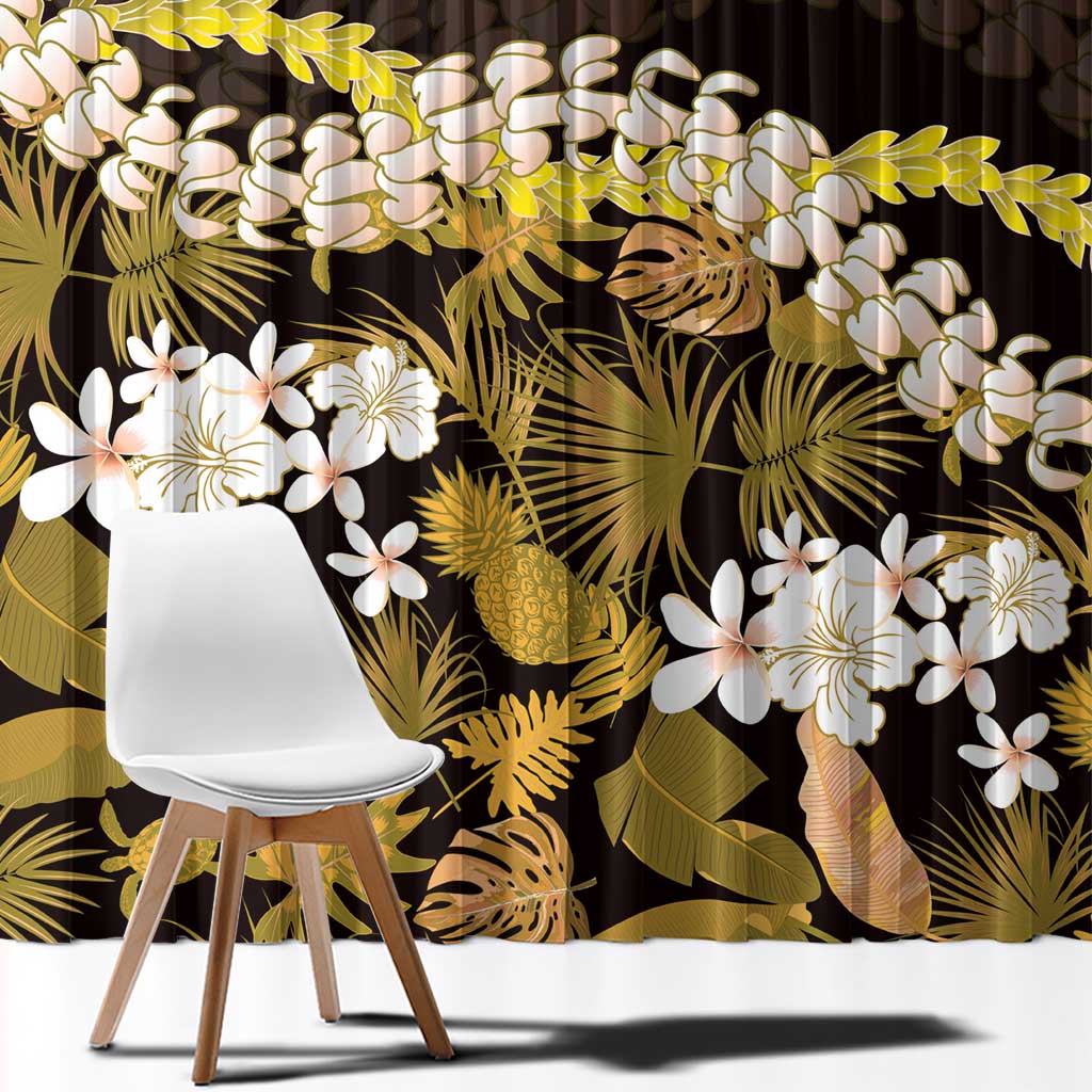 Kula Aloha Hawaii Lei Window Curtain Tropical Flowers Elegant Vibe LT14 - Polynesian Pride