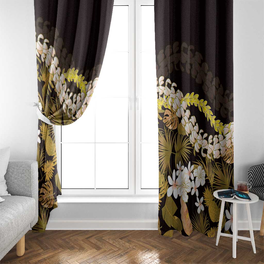 Kula Aloha Hawaii Lei Window Curtain Tropical Flowers Elegant Vibe LT14 - Polynesian Pride