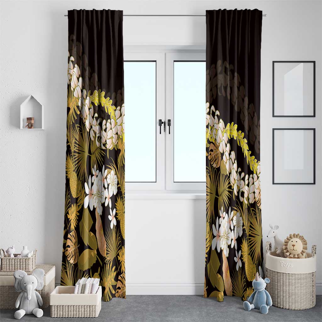 Kula Aloha Hawaii Lei Window Curtain Tropical Flowers Elegant Vibe LT14 - Polynesian Pride