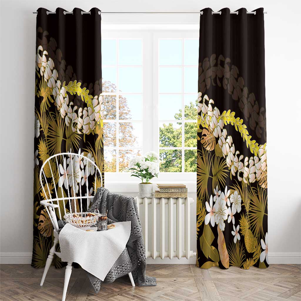 Kula Aloha Hawaii Lei Window Curtain Tropical Flowers Elegant Vibe LT14 - Polynesian Pride