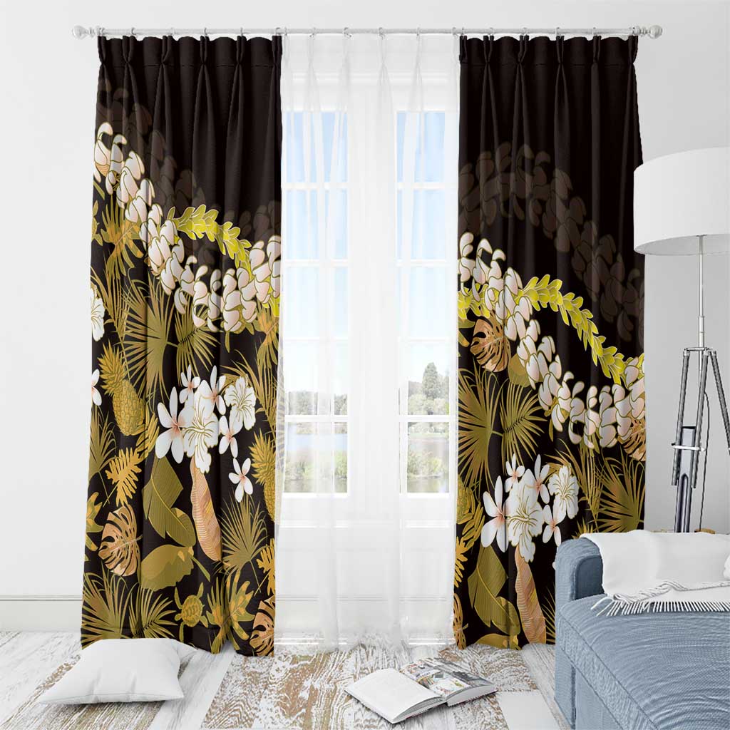 Kula Aloha Hawaii Lei Window Curtain Tropical Flowers Elegant Vibe LT14 - Polynesian Pride