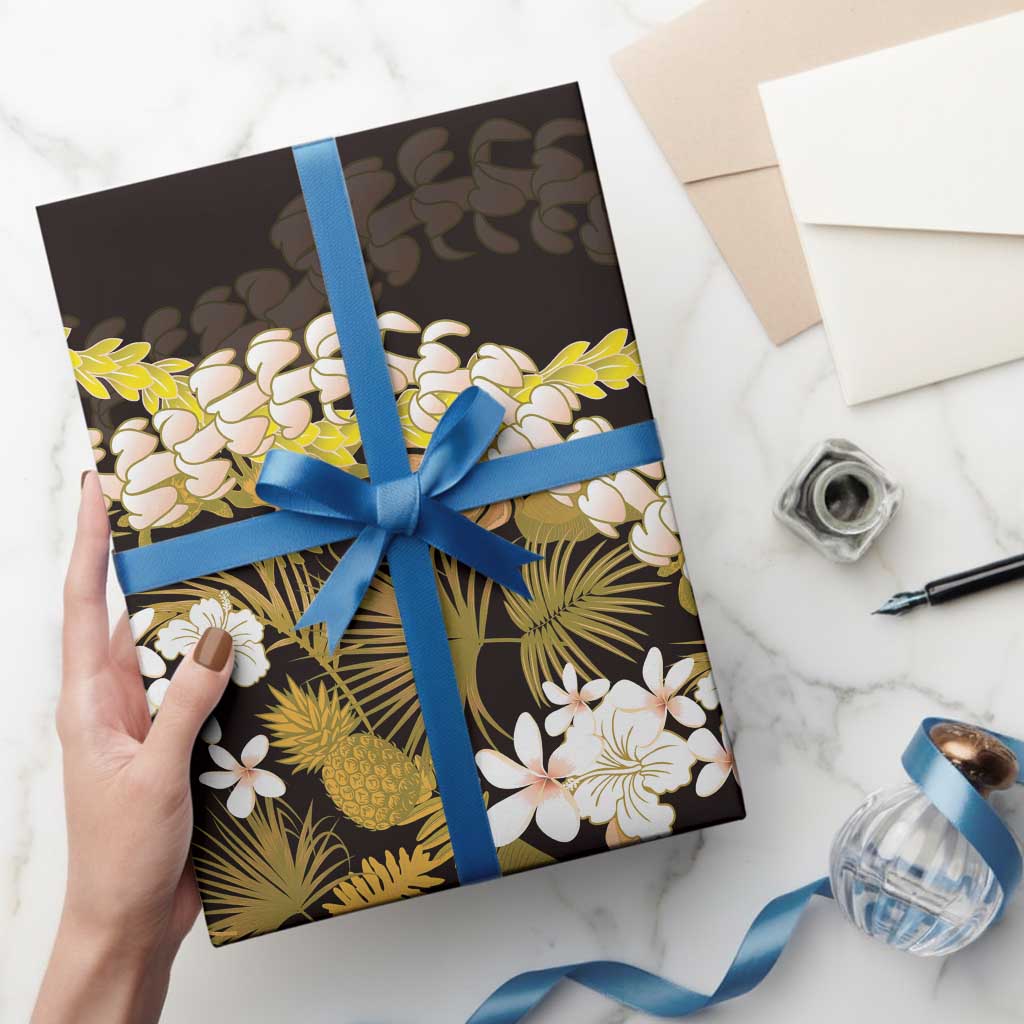 Kula Aloha Hawaii Lei Wrapping Paper Tropical Flowers Elegant Vibe - Polynesian Pride