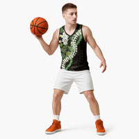 Omaomao Aloha Hawaii Lei Basketball Jersey Tropical Flowers Elegant Vibe - Polynesian Pride