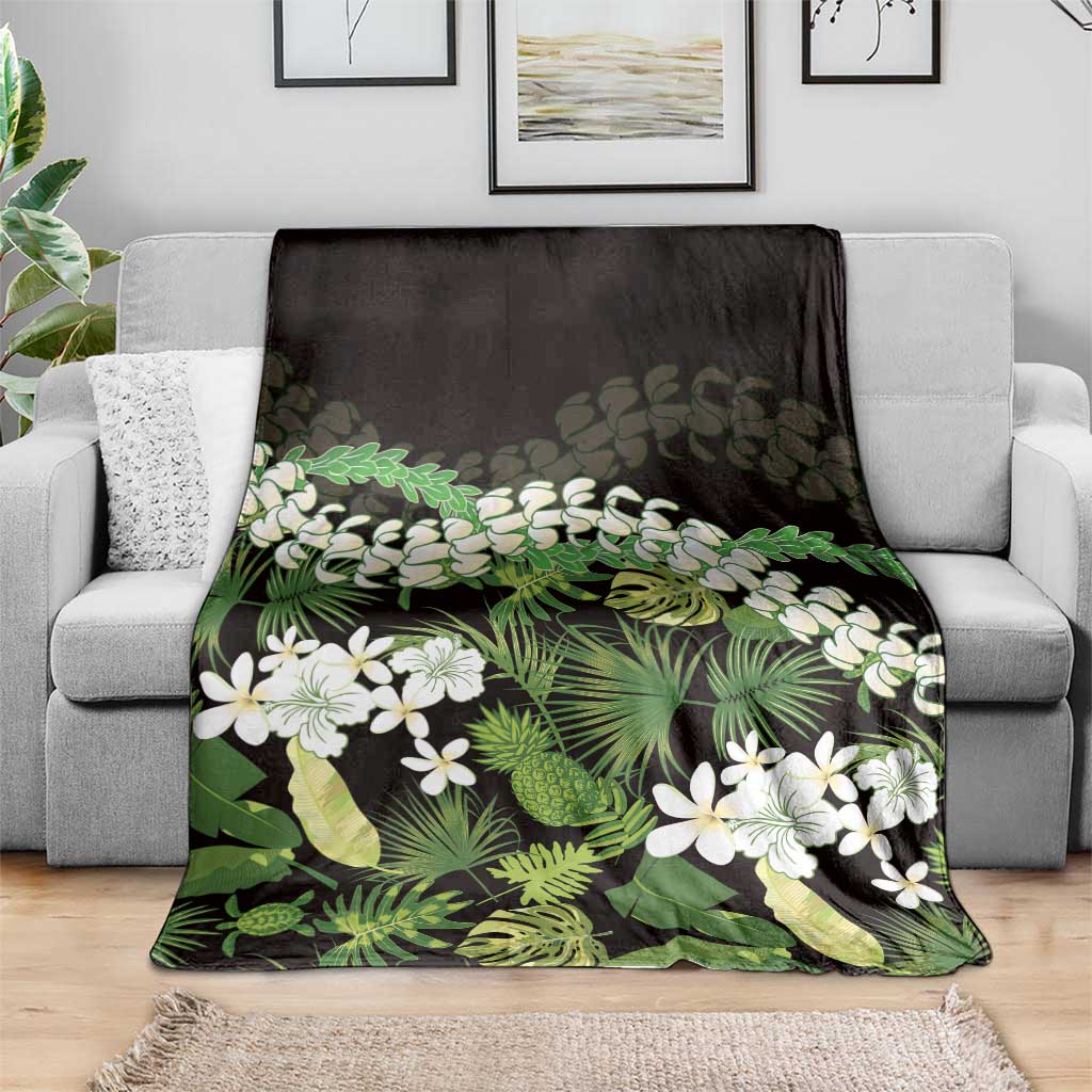 Omaomao Aloha Hawaii Lei Blanket Tropical Flowers Elegant Vibe - Polynesian Pride