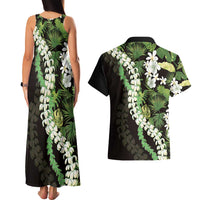 Omaomao Aloha Hawaii Lei Couples Matching Tank Maxi Dress and Hawaiian Shirt Tropical Flowers Elegant Vibe - Polynesian Pride