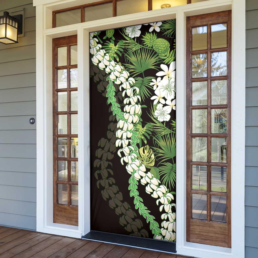 Omaomao Aloha Hawaii Lei Door Cover Tropical Flowers Elegant Vibe - Polynesian Pride