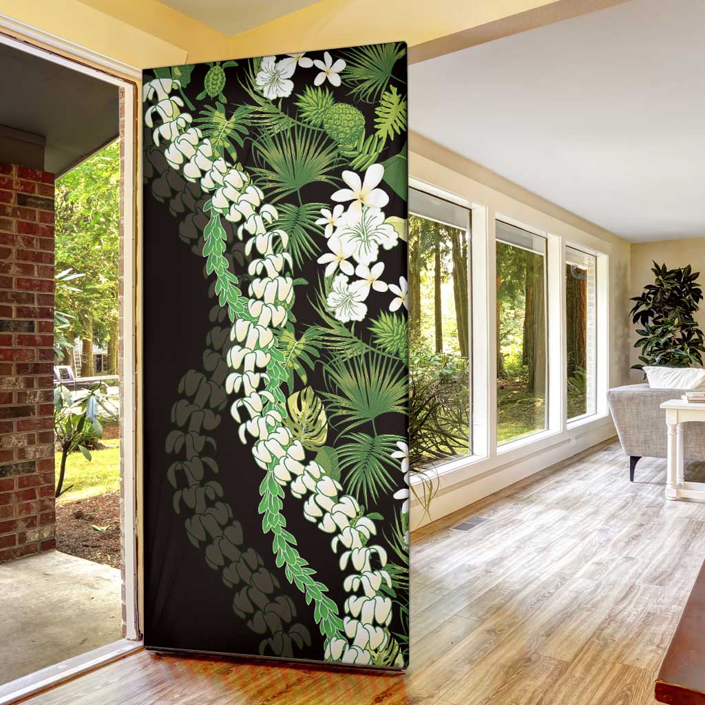 Omaomao Aloha Hawaii Lei Door Cover Tropical Flowers Elegant Vibe - Polynesian Pride