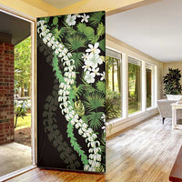 Omaomao Aloha Hawaii Lei Door Cover Tropical Flowers Elegant Vibe - Polynesian Pride