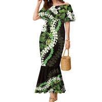 Omaomao Aloha Hawaii Lei Family Matching Mermaid Dress and Hawaiian Shirt Tropical Flowers Elegant Vibe - Polynesian Pride