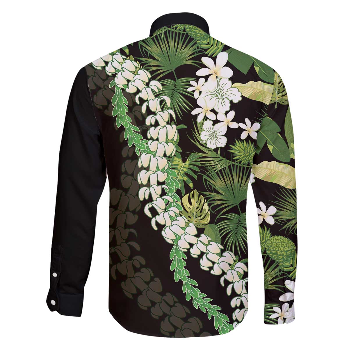 Omaomao Aloha Hawaii Lei Family Matching Off The Shoulder Long Sleeve Dress and Hawaiian Shirt Tropical Flowers Elegant Vibe - Polynesian Pride