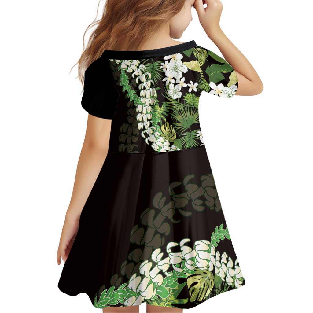 Omaomao Aloha Hawaii Lei Family Matching Off Shoulder Short Dress and Hawaiian Shirt Tropical Flowers Elegant Vibe - Polynesian Pride