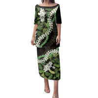 Omaomao Aloha Hawaii Lei Family Matching Puletasi and Hawaiian Shirt Tropical Flowers Elegant Vibe - Polynesian Pride