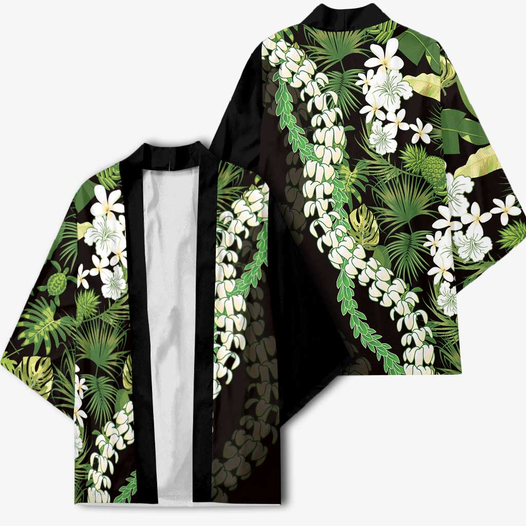 Omaomao Aloha Hawaii Lei Kimono Tropical Flowers Elegant Vibe - Polynesian Pride
