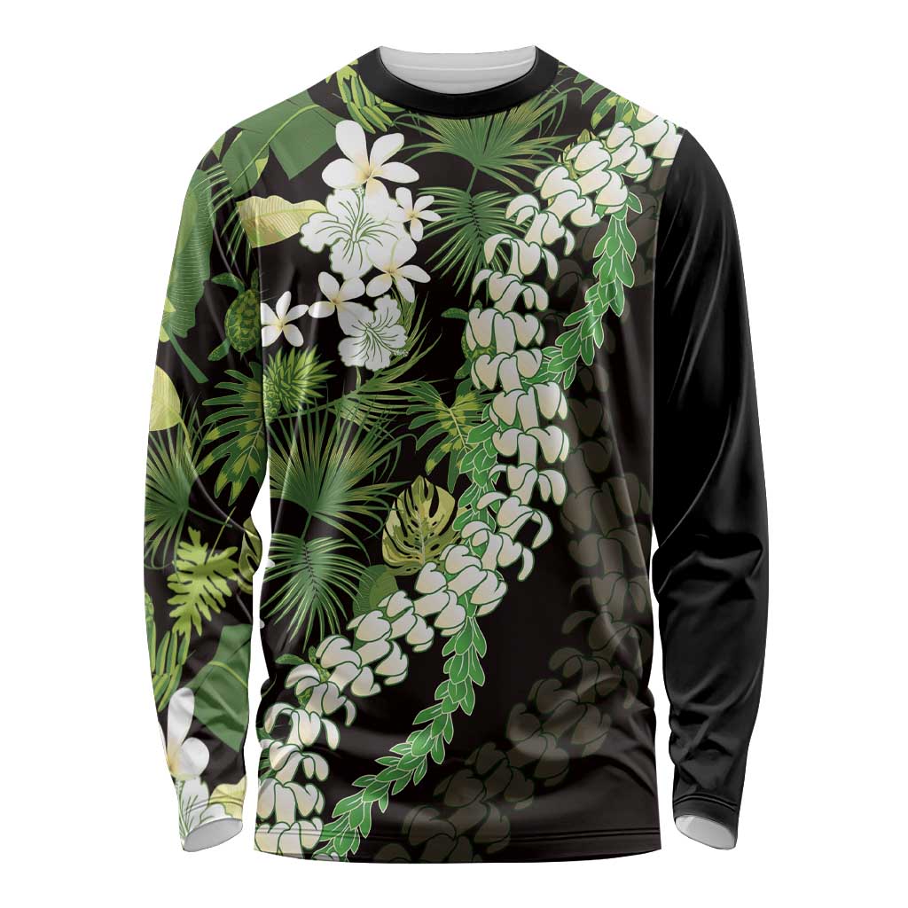 Omaomao Aloha Hawaii Lei Long Sleeve Shirt Tropical Flowers Elegant Vibe - Polynesian Pride