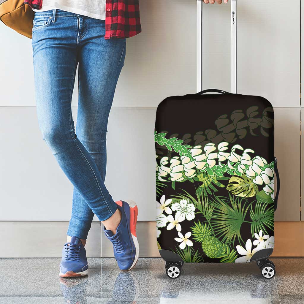 Omaomao Aloha Hawaii Lei Luggage Cover Tropical Flowers Elegant Vibe - Polynesian Pride