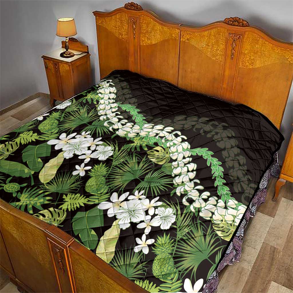 Omaomao Aloha Hawaii Lei Quilt Tropical Flowers Elegant Vibe - Polynesian Pride