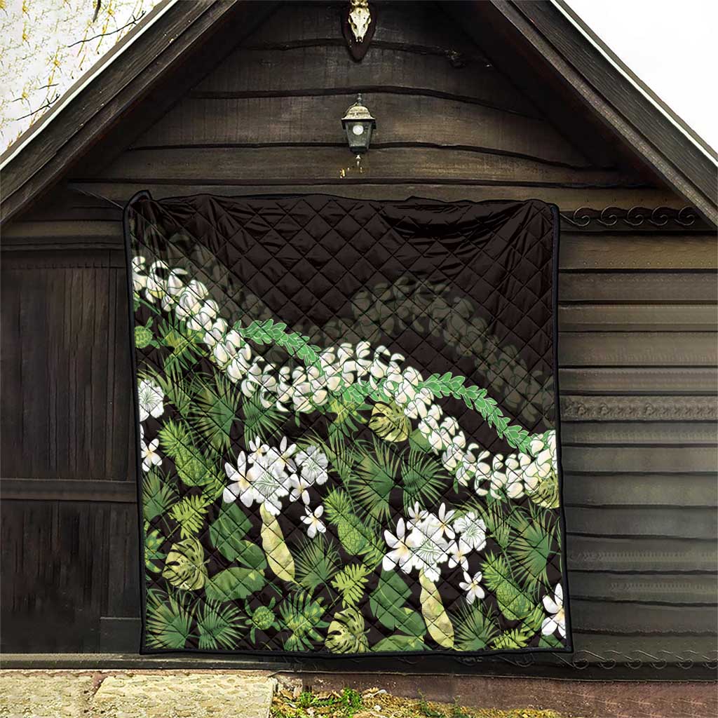 Omaomao Aloha Hawaii Lei Quilt Tropical Flowers Elegant Vibe - Polynesian Pride