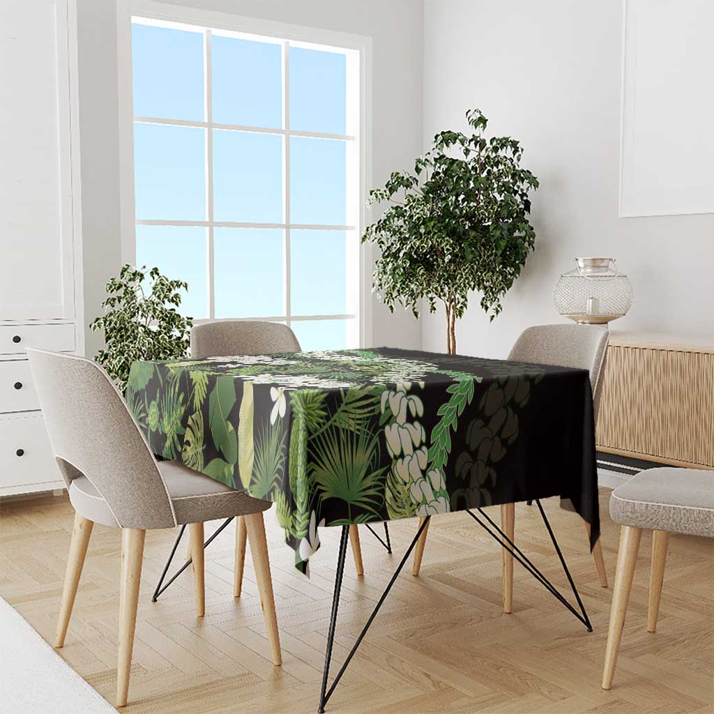 Omaomao Aloha Hawaii Lei Tablecloth Tropical Flowers Elegant Vibe - Polynesian Pride