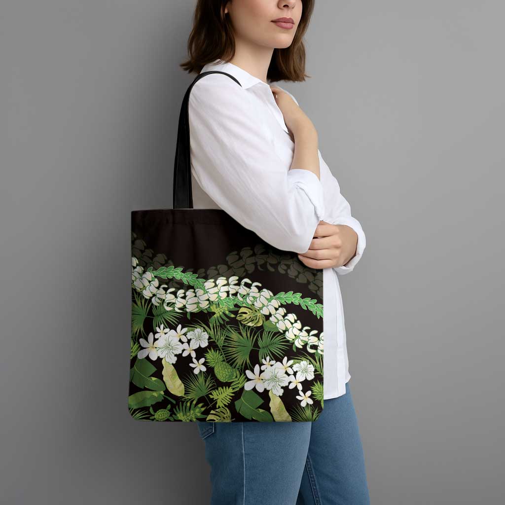 Omaomao Aloha Hawaii Lei Tote Bag Tropical Flowers Elegant Vibe - Polynesian Pride