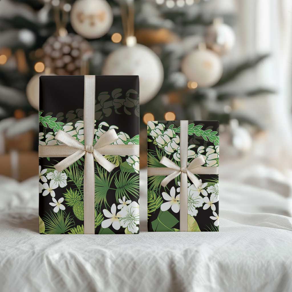 Omaomao Aloha Hawaii Lei Wrapping Paper Tropical Flowers Elegant Vibe - Polynesian Pride