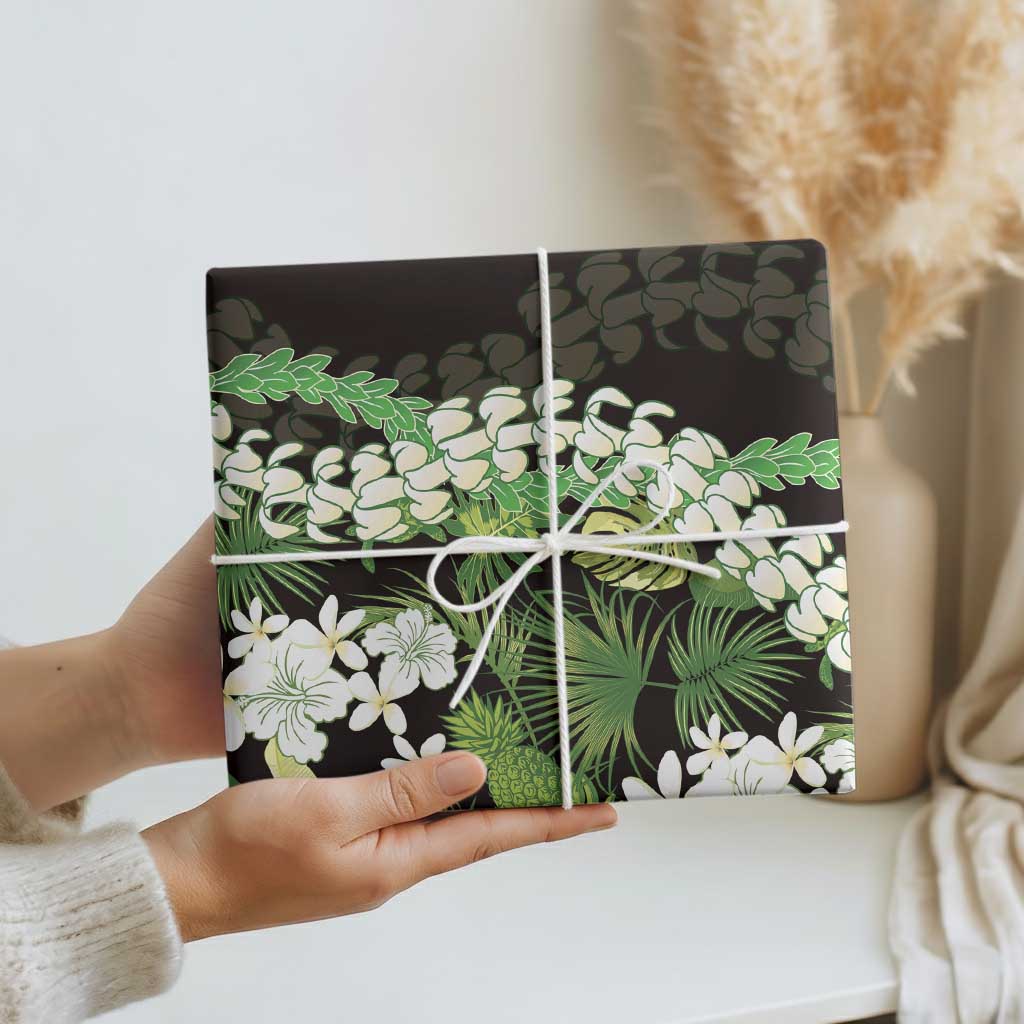 Omaomao Aloha Hawaii Lei Wrapping Paper Tropical Flowers Elegant Vibe - Polynesian Pride