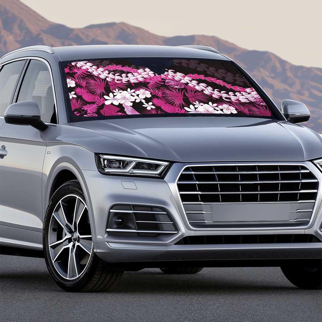 Akala Aloha Hawaii Lei Auto Sun Shade Tropical Flowers Elegant Vibe - Polynesian Pride