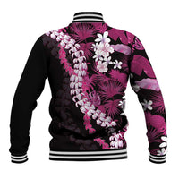 Akala Aloha Hawaii Lei Baseball Jacket Tropical Flowers Elegant Vibe - Polynesian Pride