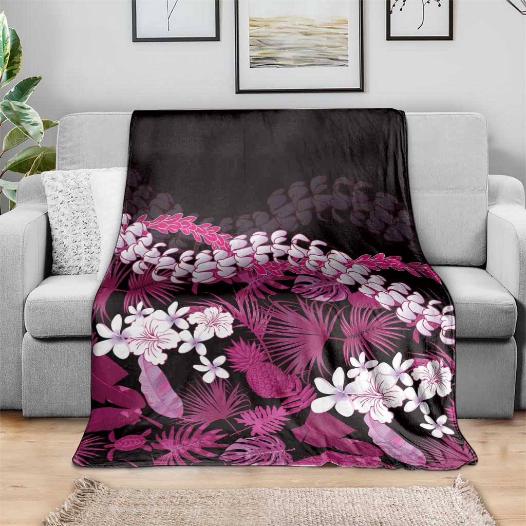 Akala Aloha Hawaii Lei Blanket Tropical Flowers Elegant Vibe - Polynesian Pride