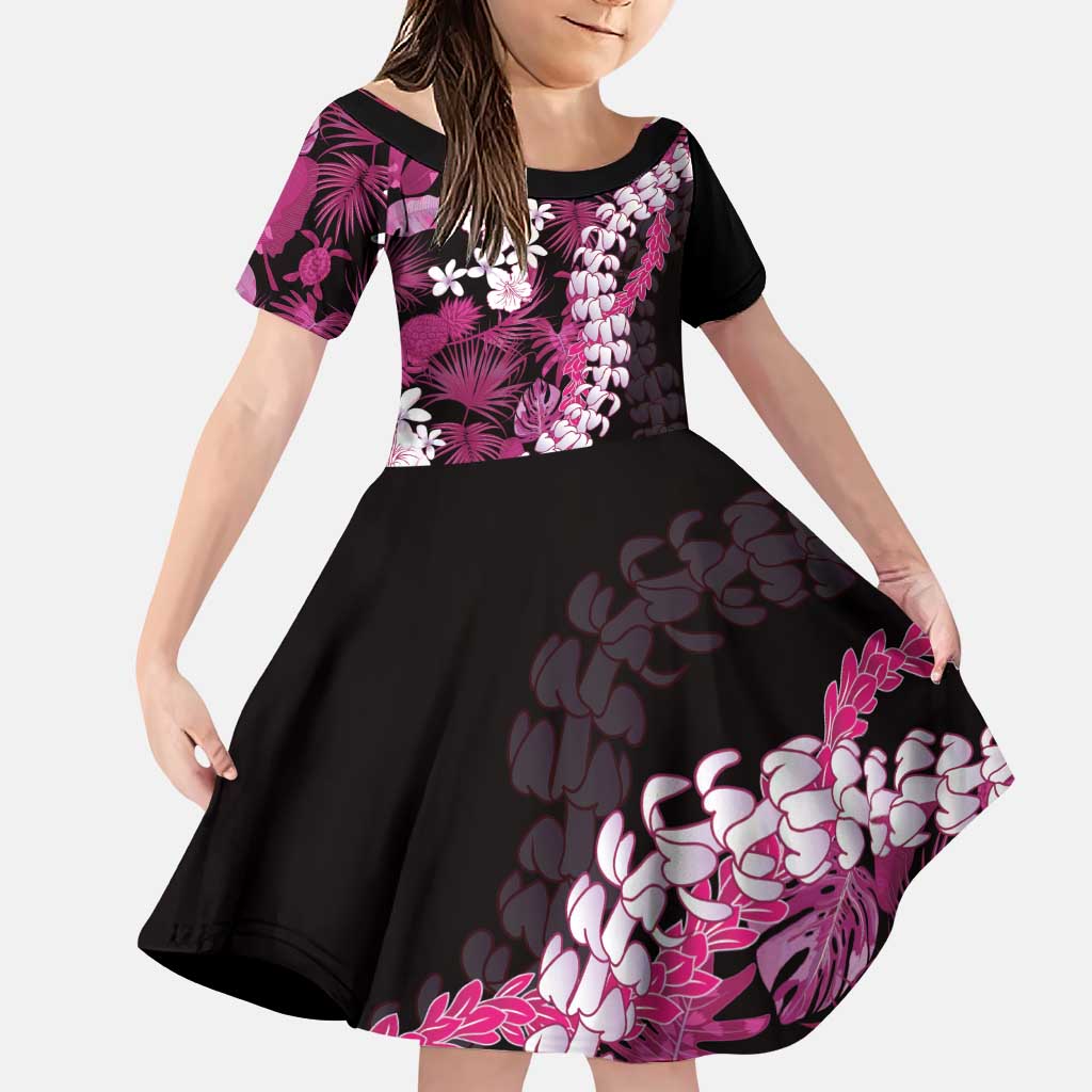 Akala Aloha Hawaii Lei Family Matching Puletasi and Hawaiian Shirt Tropical Flowers Elegant Vibe - Polynesian Pride