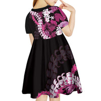 Akala Aloha Hawaii Lei Kid Short Sleeve Dress Tropical Flowers Elegant Vibe - Polynesian Pride
