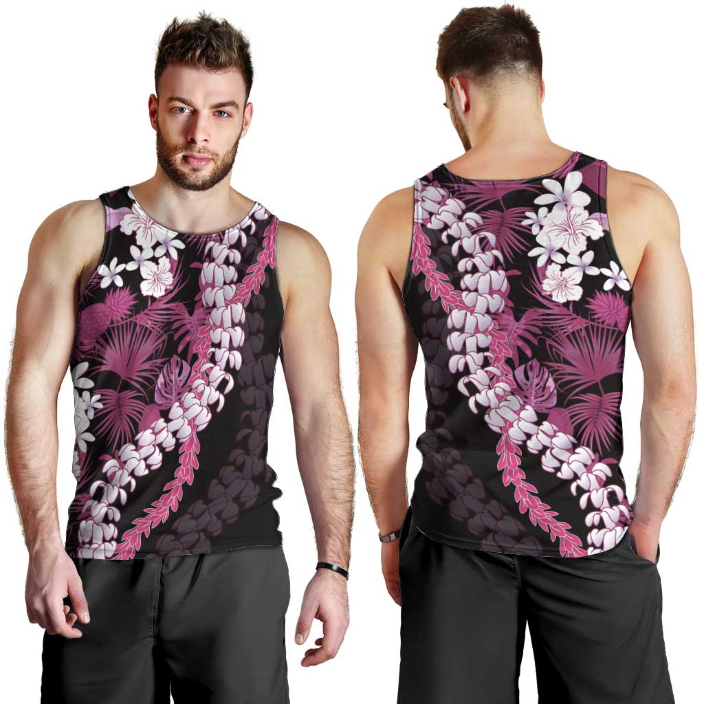 Akala Aloha Hawaii Lei Men Tank Top Tropical Flowers Elegant Vibe - Polynesian Pride