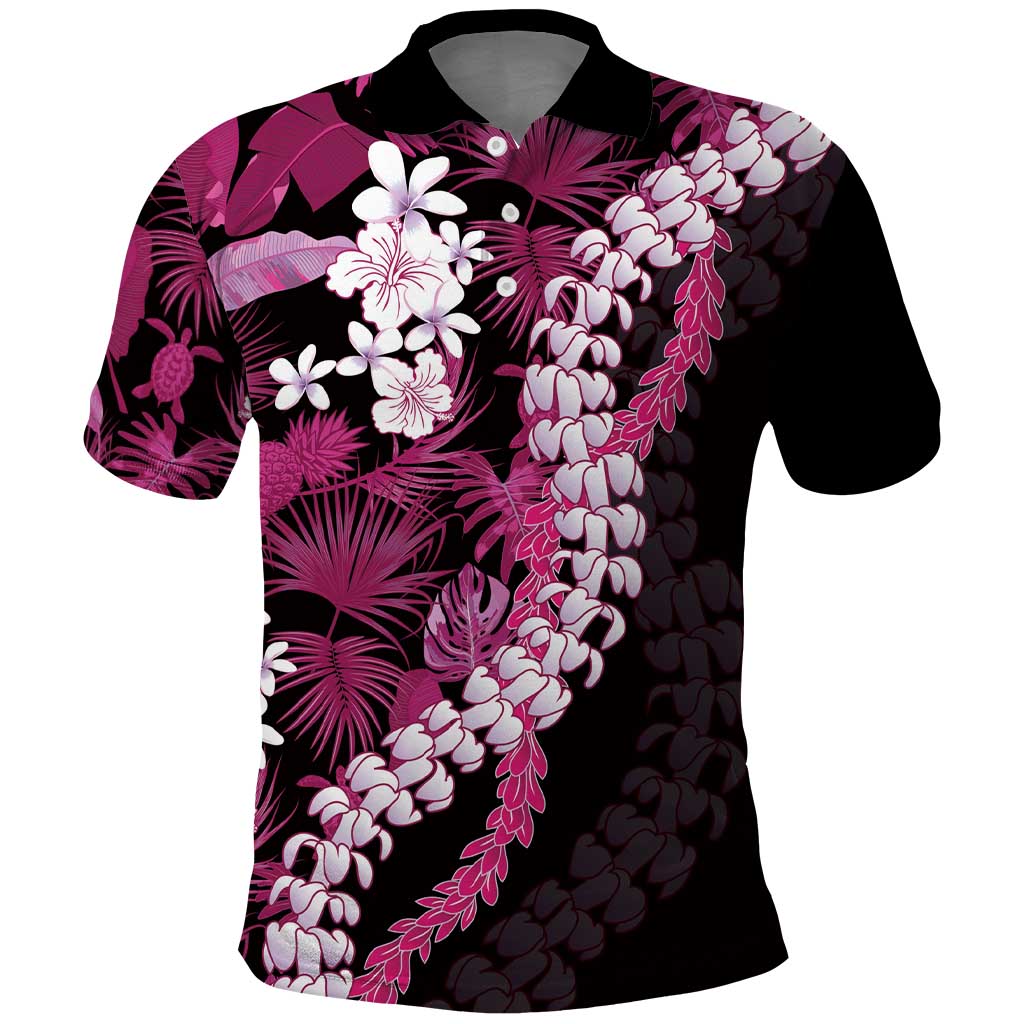 Akala Aloha Hawaii Lei Polo Shirt Tropical Flowers Elegant Vibe - Polynesian Pride