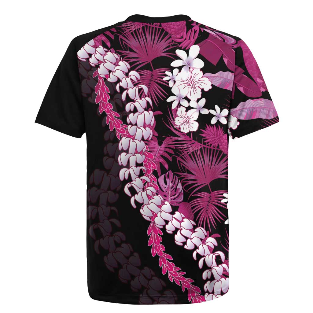 Akala Aloha Hawaii Lei Rugby Jersey Tropical Flowers Elegant Vibe - Polynesian Pride