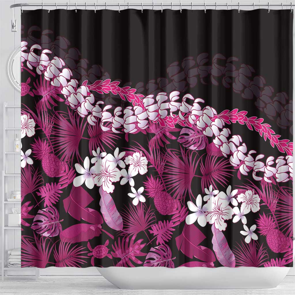 Akala Aloha Hawaii Lei Shower Curtain Tropical Flowers Elegant Vibe - Polynesian Pride