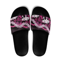 Akala Aloha Hawaii Lei Slide Sandals Tropical Flowers Elegant Vibe LT14 Pink - Polynesian Pride