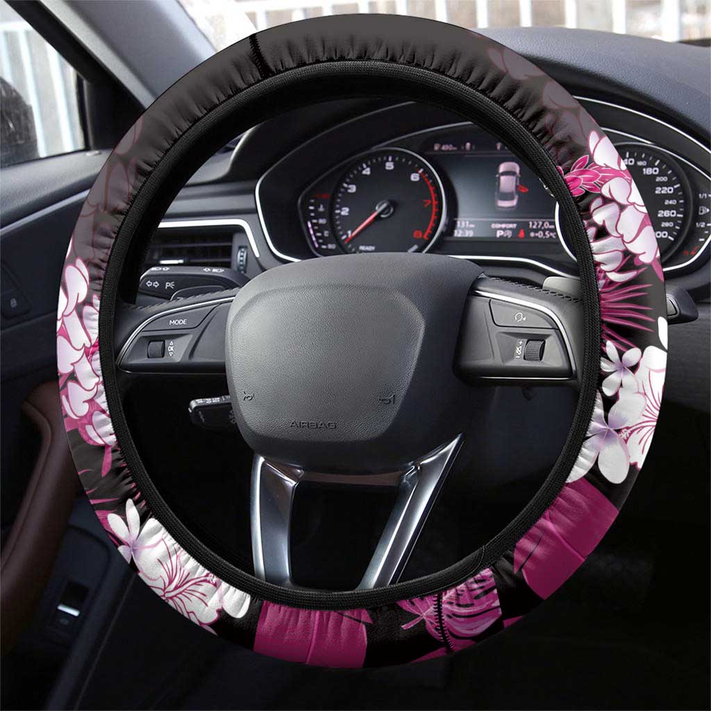 Akala Aloha Hawaii Lei Steering Wheel Cover Tropical Flowers Elegant Vibe - Polynesian Pride