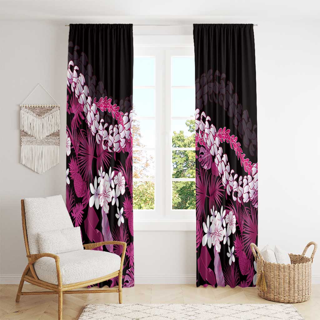 Akala Aloha Hawaii Lei Window Curtain Tropical Flowers Elegant Vibe LT14 - Polynesian Pride