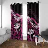 Akala Aloha Hawaii Lei Window Curtain Tropical Flowers Elegant Vibe LT14 With Grommets Pink - Polynesian Pride