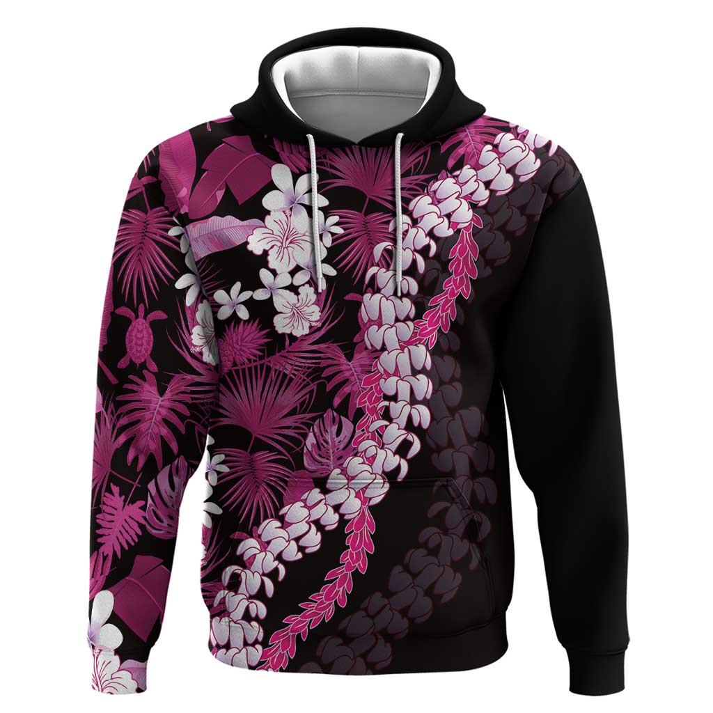 Akala Aloha Hawaii Lei Zip Hoodie Tropical Flowers Elegant Vibe - Polynesian Pride