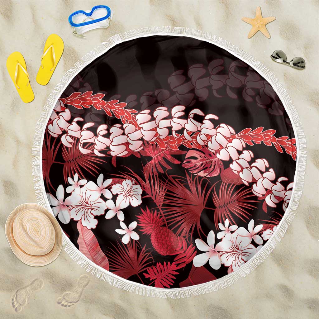 Ulaula Aloha Hawaii Lei Beach Blanket Tropical Flowers Elegant Vibe - Polynesian Pride