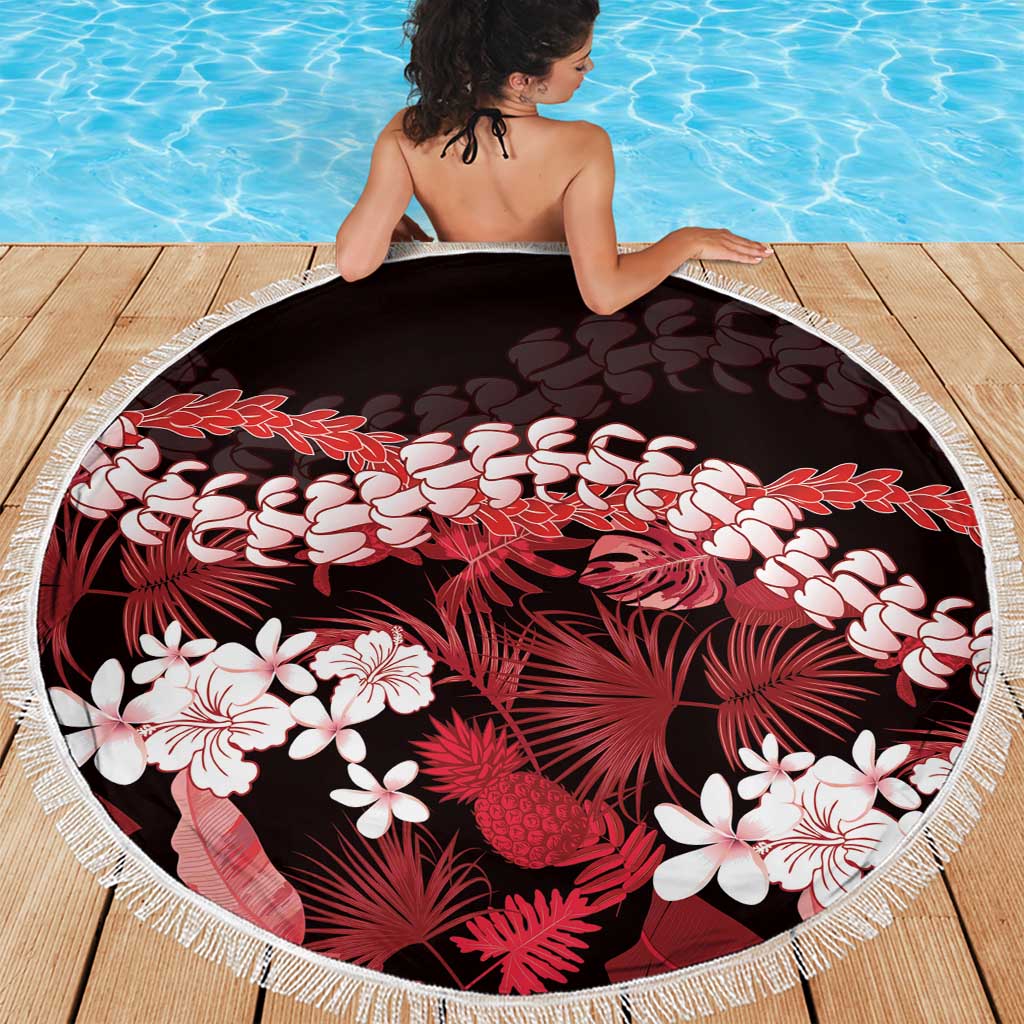 Ulaula Aloha Hawaii Lei Beach Blanket Tropical Flowers Elegant Vibe - Polynesian Pride