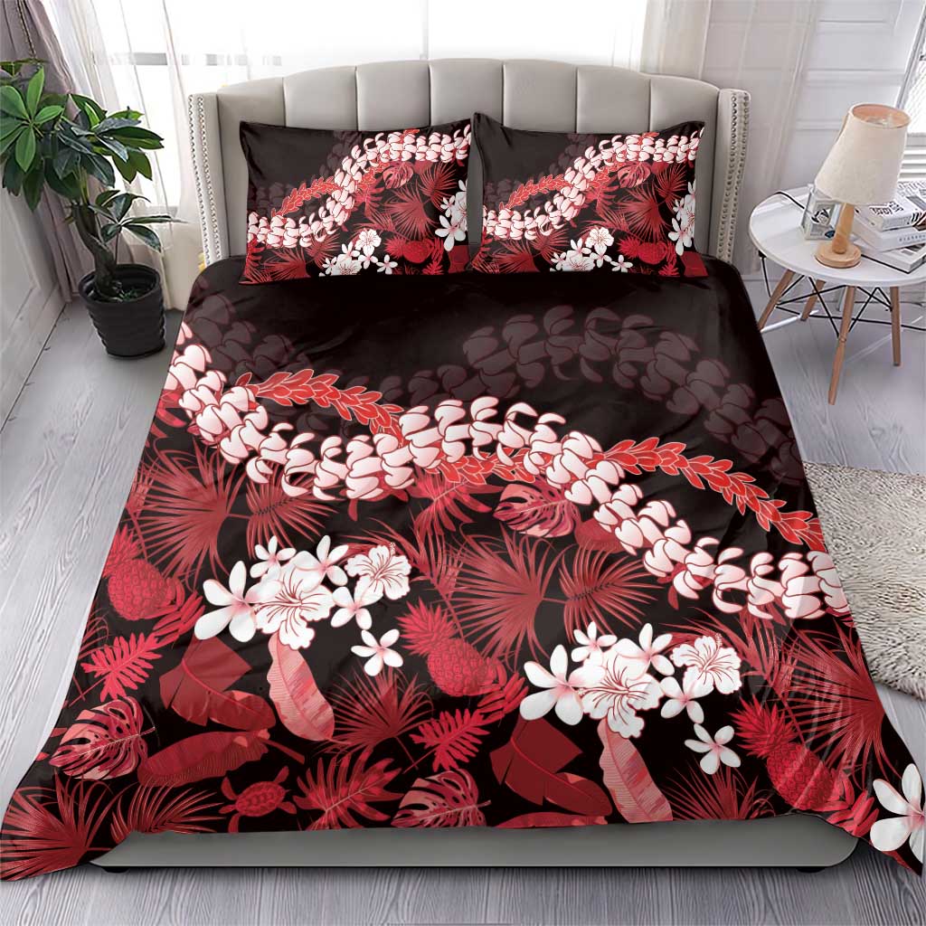 Ulaula Aloha Hawaii Lei Bedding Set Tropical Flowers Elegant Vibe - Polynesian Pride