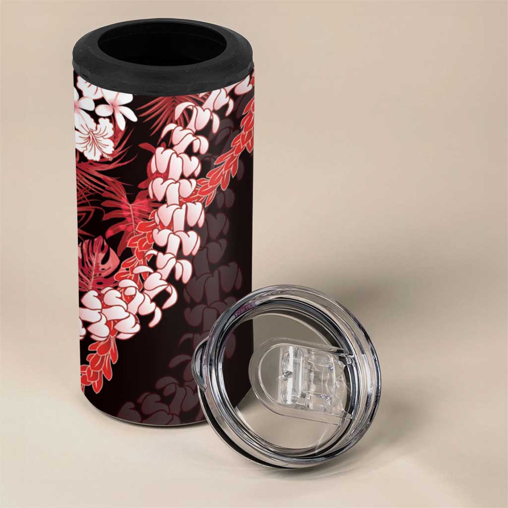 Ulaula Aloha Hawaii Lei 4 in 1 Can Cooler Tumbler Tropical Flowers Elegant Vibe - Polynesian Pride