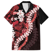 Ulaula Aloha Hawaii Lei Family Matching Off Shoulder Maxi Dress and Hawaiian Shirt Tropical Flowers Elegant Vibe - Polynesian Pride