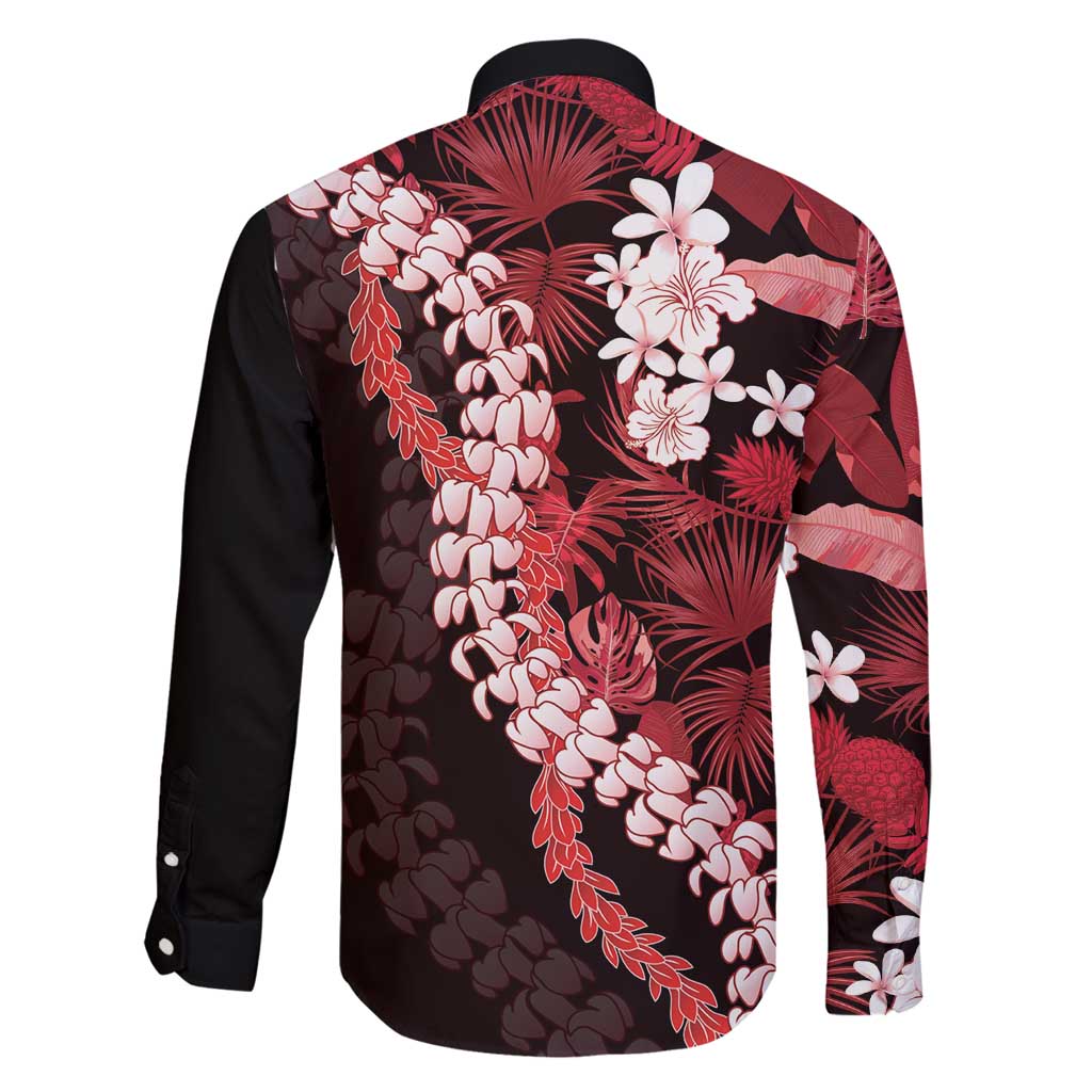 Ulaula Aloha Hawaii Lei Family Matching Puletasi and Hawaiian Shirt Tropical Flowers Elegant Vibe - Polynesian Pride