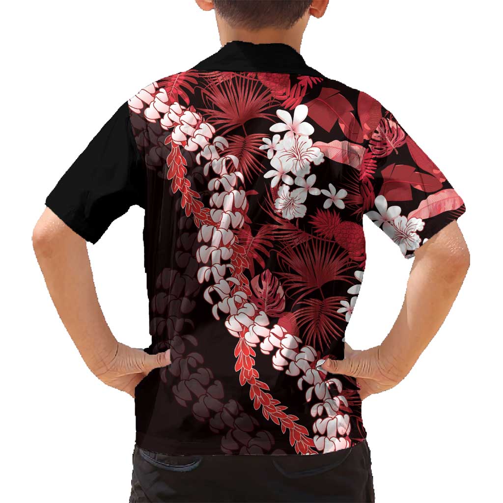 Ulaula Aloha Hawaii Lei Family Matching Tank Maxi Dress and Hawaiian Shirt Tropical Flowers Elegant Vibe - Polynesian Pride