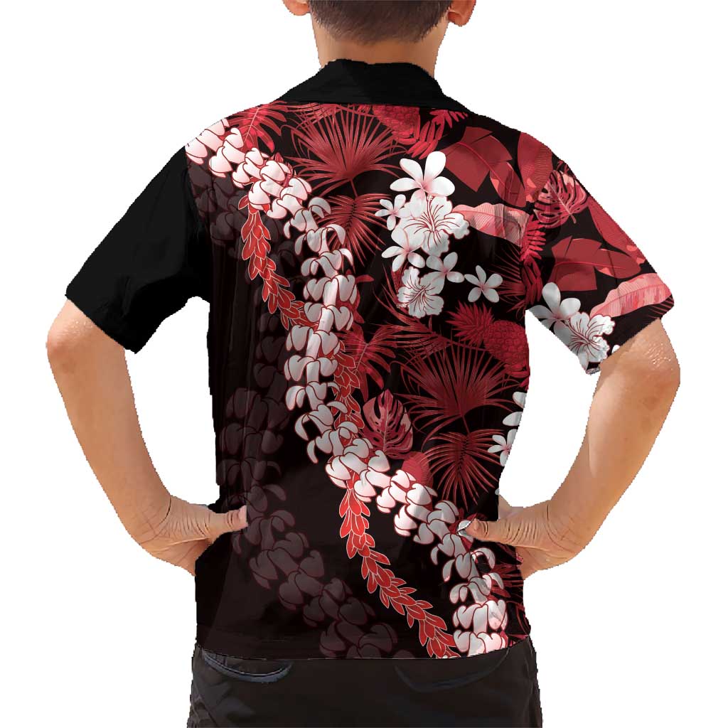 Ulaula Aloha Hawaii Lei Hawaiian Shirt Tropical Flowers Elegant Vibe - Polynesian Pride
