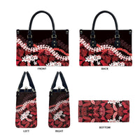 Ulaula Aloha Hawaii Lei Leather Bag Tropical Flowers Elegant Vibe - Polynesian Pride