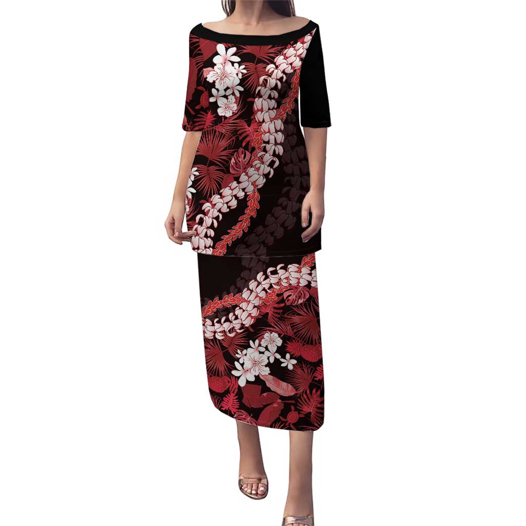 Ulaula Aloha Hawaii Lei Puletasi Tropical Flowers Elegant Vibe - Polynesian Pride