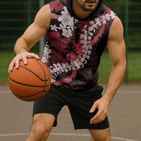 Ulaula Aloha Hawaii Lei Sleeveless Hoodie Tropical Flowers Elegant Vibe - Polynesian Pride